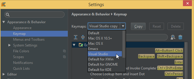 pycharm-keymap